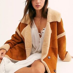 Free People Aspen Marshall suede shearling jacket